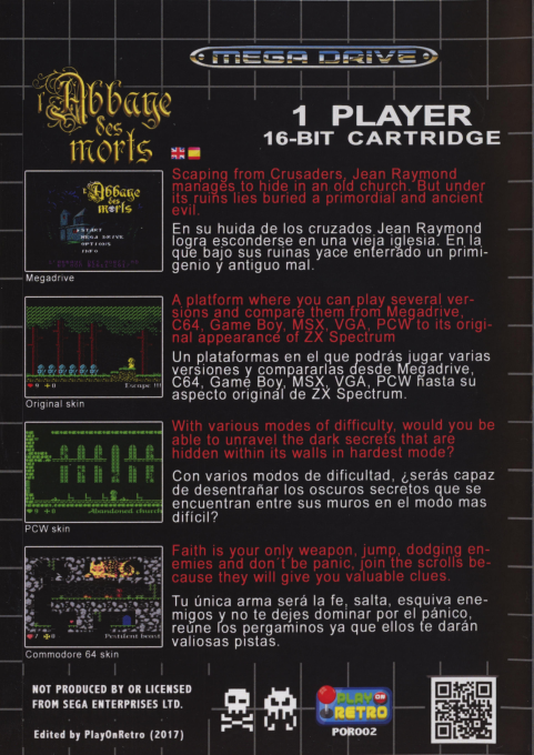 L'Abbaye des Morts (Homebrew) — Box back